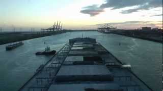 Time Lapse Capesize Bulkcarrier Orient Vega sailing from Port of Rotterdam [upl. by Yboc576]