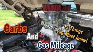 Carburetors and Gas Mileage 5 Things you need to know [upl. by Eidnas197]