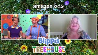 Exclusive Blippi interview with Meekah about Blippis Treehouse [upl. by Ateloj]