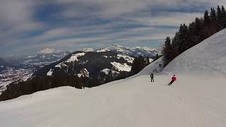 Skiwelt  Ellmau Piste 80 Hartkaiser Talabfahrt [upl. by Ahsitneuq]