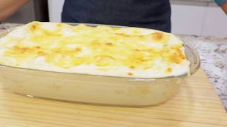 RECEITA DE LASANHA DE BACALHAU [upl. by Zohara]