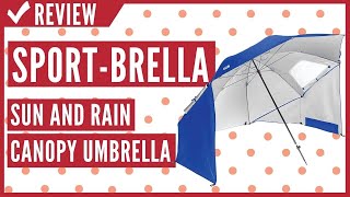 Sport Brella Vented SPF 50 Sun and Rain Canopy Umbrella Review [upl. by Irianat]