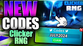 Clicker RNG CODES  ROBLOX JULY 2024 [upl. by Cardinal941]