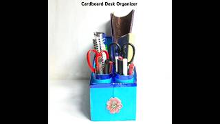 DIY Desk Organizer diy easypenholder diycrafts reuse deskorganiser pencilstand [upl. by Ameehsat]