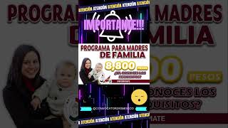 💸😱 ¿CÓMO PUEDO OBTENER 8000 PESOS 😱💸 PROGRAMA PARA MADRES SOLTERAS 🤱🏽💳💰✨ [upl. by Melisande986]