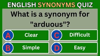 IS YOUR VOCABULARY STRONG ENOUGH TO ACE THIS Synonyms Quiz [upl. by Darlleen55]