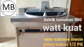 Mesin mixer bakso Mesin adon bakso Bowl cutter dinamo 12pk listrik 900watt KUAT [upl. by Luapsemaj]