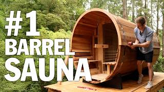 My NEW Favorite Barrel Sauna Full Build Tutorial [upl. by Merat]