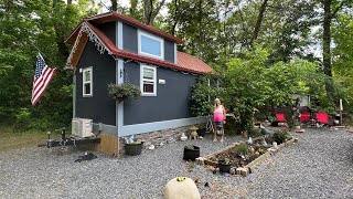 Incredible Tiny Homes Forest Tour with Deborah and her 10’x20’ ESP Home and only 200 Lot Rent 🏘️🌲 [upl. by Kirstyn]