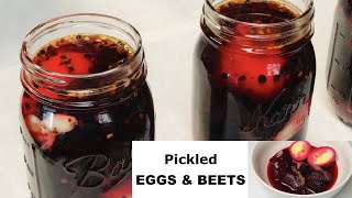 REFRIGERATED Spicy PICKLED EGGS amp PICKLED BEETS  Pickling Recipe  Grandmas Recipe [upl. by Noemad]