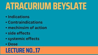 atracurium besylate  injection atracurium  atracurium uses [upl. by Oinotnaesoj]