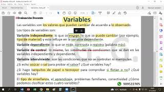 Variable independiente dependiente control e interviniente en un plan de indagación y casuísticas [upl. by Pappas]