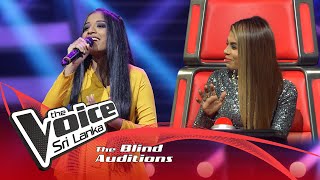 Naveesha Sooriyaarachchi  Sandanari සඳනාරී  Blind Auditions  The Voice Sri Lanka [upl. by Rebmetpes]