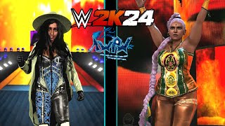 Ludovica VS Lashmi Patal Exhibition Caw Showcase Match WWE2K24 [upl. by Aiepoissac534]