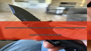 Review 295” Serrated Blade Pocket Knife  Black Folding Knife with Glass Breaker and Seatbelt Cutte [upl. by Gilly]