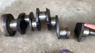 How to repair Broken Crankshaft  Rebuilding a Wracked Crankshaft Welding a brokenCrankshaft [upl. by Ayo168]