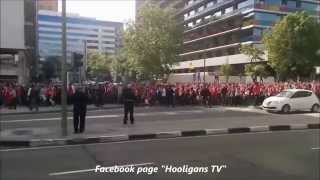 Bayern Fans in Madrid 230414  Real Madrid vs Bayern  Fanmarsch durch Madrid [upl. by Scharaga]