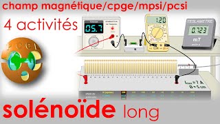 Champ magnétique SOLÉNOÏDE LONG 4 activités  compterendu Intensité Spires CPGE pcsi mpsi ptsi sup [upl. by Corie]