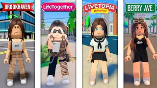 BROOKHAVEN VS LIFETOGETHER VS LIVETOPIA VS BERRY AVENUE VS METROLIFE SUR ROBLOX [upl. by Enajiram]