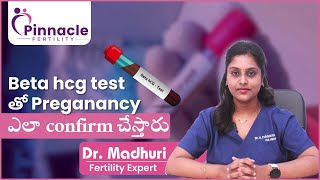 Beta hcg test to confirm pregnancy [upl. by Aiuoqes]