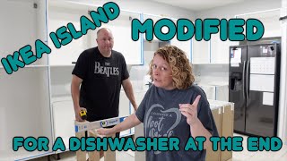 Ikea Island Modified for a Dishwasher on the End [upl. by Eltsyrhc]