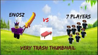 1 VS 7 CLUTCH  ROBLOX BEDWARS [upl. by Dleifrag]