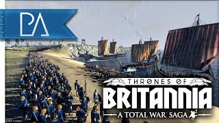 THRONES OF BRITANNIA SIEGE  EPIC BEACH LANDING  Thrones of Britannia Total War Saga Gameplay [upl. by Jaymie479]