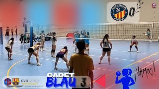 U15🔵 🔴🏐CVB Barça CADET FEMENÍ Blau 🆚 Voleibol Cubelles [upl. by Brunhilde]