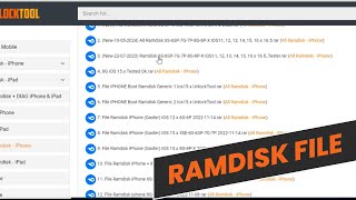 how to download ramdisk file  ramdisk file locotion  unlock tool  iphone ramdisk file [upl. by Neelyad119]