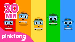 Autobuses de Colores y más canciones de autos  Pinkfong Canciones ​Infantiles [upl. by Idnac644]