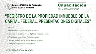 quotRegistro de la Propiedad Inmueble de la Capital Federal Presentaciones digitalesquot [upl. by Collbaith186]