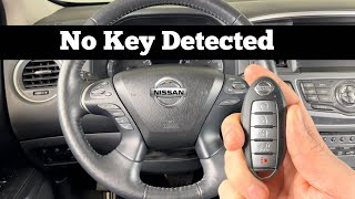 2017  2020 Nissan Pathfinder  How To Start With Dead Remote Key Fob Battery KEY NOT DETECTED [upl. by Ibson742]