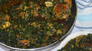 NIGERIAN VEGETABLE SOUP THE ONLY VEGETABLE SOUP RECIPE YOU NEED UGU AND WATER LEAF EDIKANG IKONG [upl. by Enelehcim]