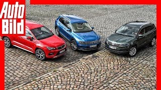 SUVs aus dem VWKonzern 2018 KompaktSUVs im Vergleich [upl. by Htiek]