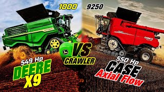 John Deere X91000 VS Case 9250 Axial Flow  Which is the best on 550 Hp Level  Comparison [upl. by Ykcub]