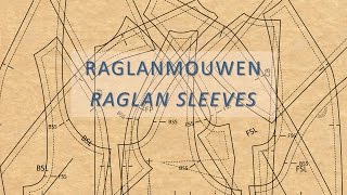 Het tekenen van een patroon voor een raglanmouw  Drafting the pattern of a raglan sleeves [upl. by La Verne701]