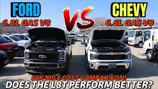 2024 Ford F250 68L VS Chevy Silverado HD 66L Gas Performance amp MPG Test Is The L8T Underpowered [upl. by Ogram]