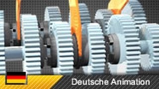 Motorradgetriebe  Schaltklauengetriebe mit Schaltwalze Animation [upl. by Nagaet]