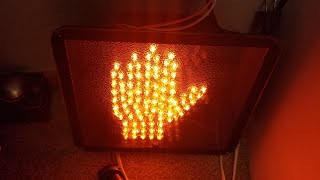 My Leotek LED Pedestrian Signal Module Working Hand Only [upl. by Bran850]