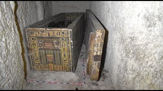 Sarcophagi avenue found in ancient necropolis [upl. by Spiro]