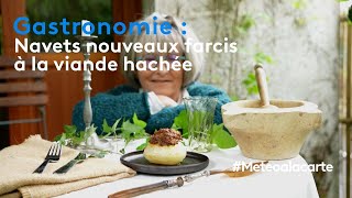 Gastronomie  navets nouveaux farcis à la viande hachée [upl. by Saxena117]