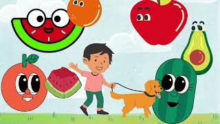 Fruits  Pre School  Learn English Words Spelling Video For Kids and Toddlers [upl. by Aninep]