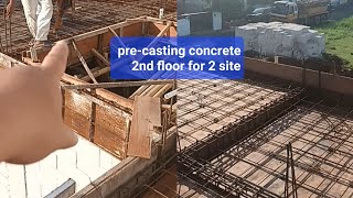 HOME BUILDING PRECASTING CONCRETE 2nd FLOOR for 2 Site Location buildahouse house [upl. by Eeramit]