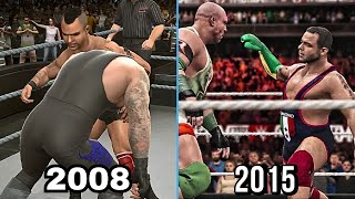 Evolution of Santino Marella Finisher Cobra amp NeckBreaker 20082015  WWE Games [upl. by Eidoc]