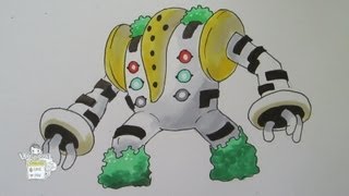 How to draw Pokemon No 486 Regigigas [upl. by Haletta]