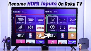 Roku TV How To Rename HDMI 1 HDMI 2 Inputs Source [upl. by Ert]