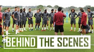 Preseason exclusive  Unai Emery takes Arsenal stars through drills [upl. by Rosenblatt815]