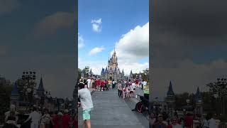 Caseys Corner And Cinderellas Castle On Main Street magickingdom disneypark disneythemepark [upl. by Baelbeer655]