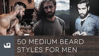 50 Medium Beard Styles For Men [upl. by Anwahsed503]