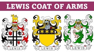 Lewis Coat of Arms amp Family Crest  Symbols Bearers History [upl. by Airbas620]